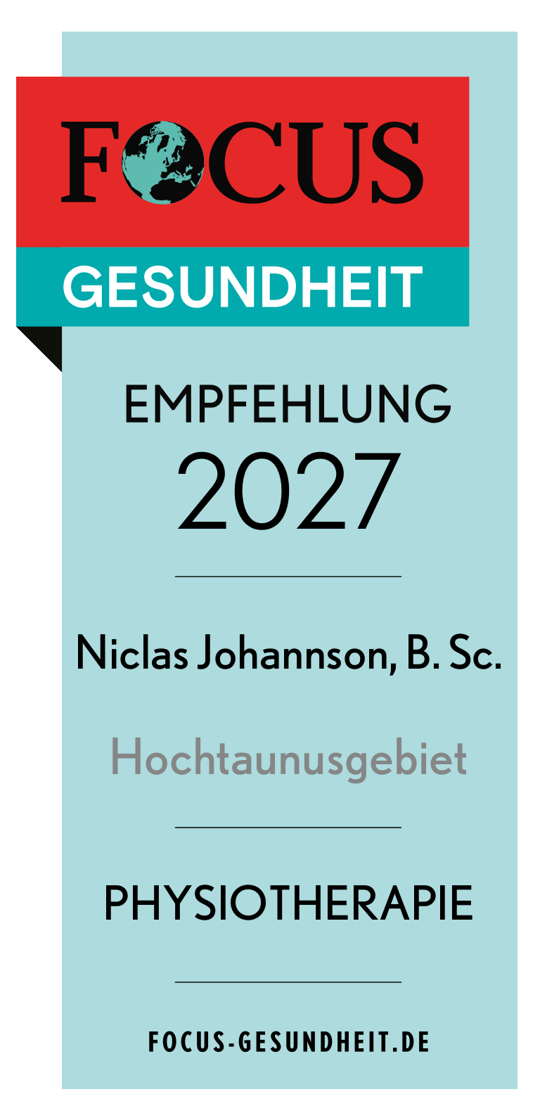 Physiotherapie Johannson - Focus Gesundheit Physiotherapie Johannson Empfehlung 2027